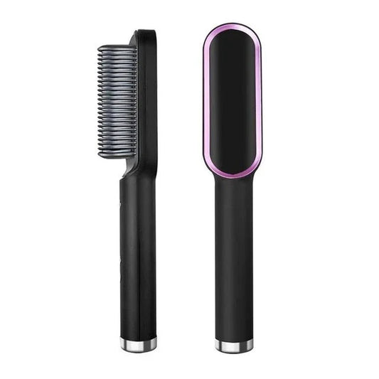 3-in-1 Straightening Brush with Anti-Frizz Technology & Fast Heating