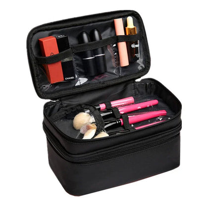 GlowTrek™ Pro Cosmetic Travel Bag – Waterproof & Smartly Organised