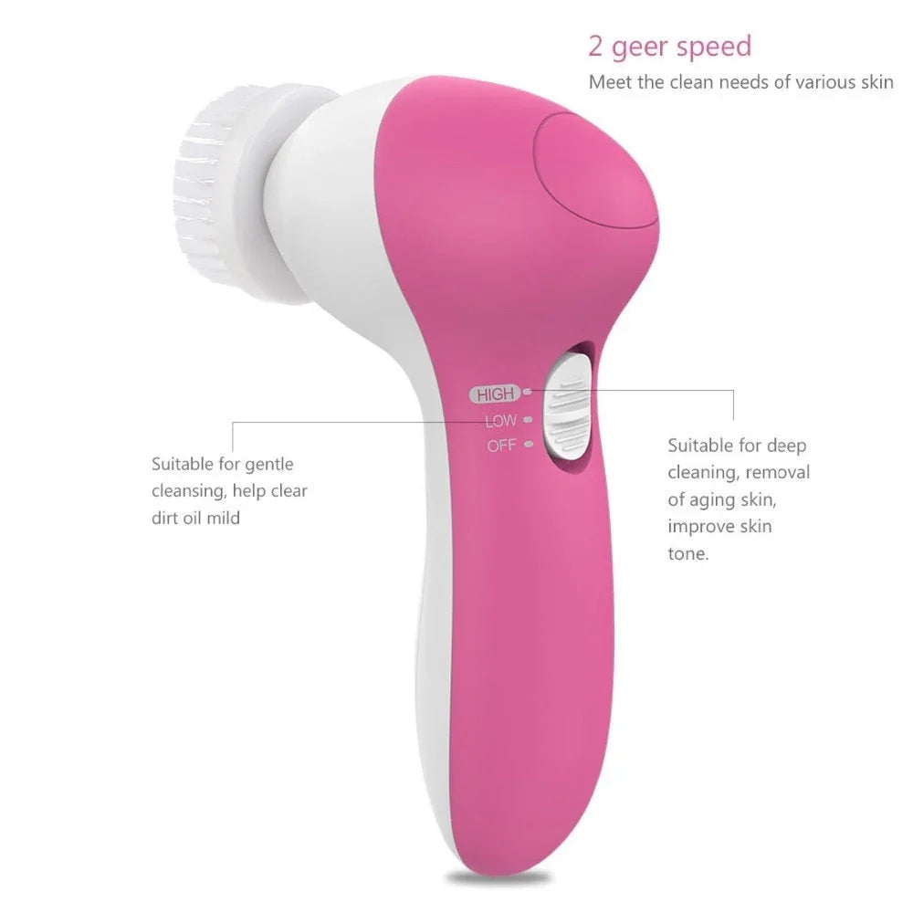 PureSkin Pro – 5 in 1 Electric Facial Cleanser & Exfoliator