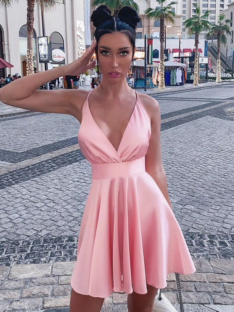 Satin Mini Dress