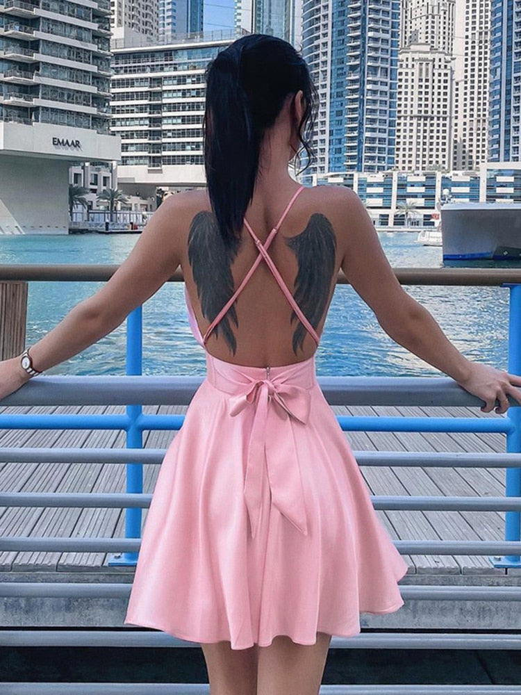Satin Mini Dress