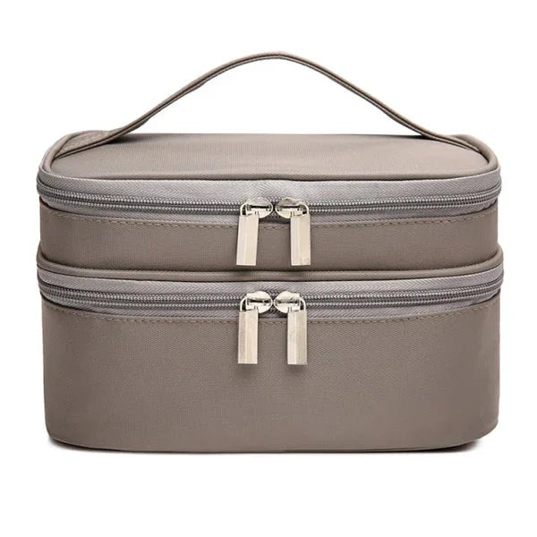 GlowTrek™ Pro Cosmetic Travel Bag – Waterproof & Smartly Organised