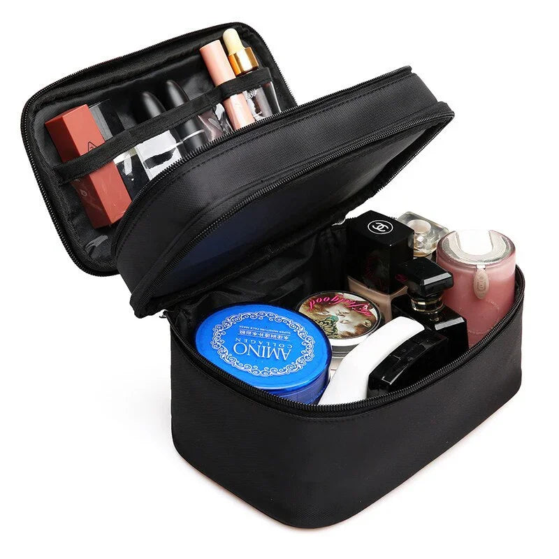 GlowTrek™ Pro Cosmetic Travel Bag – Waterproof & Smartly Organised