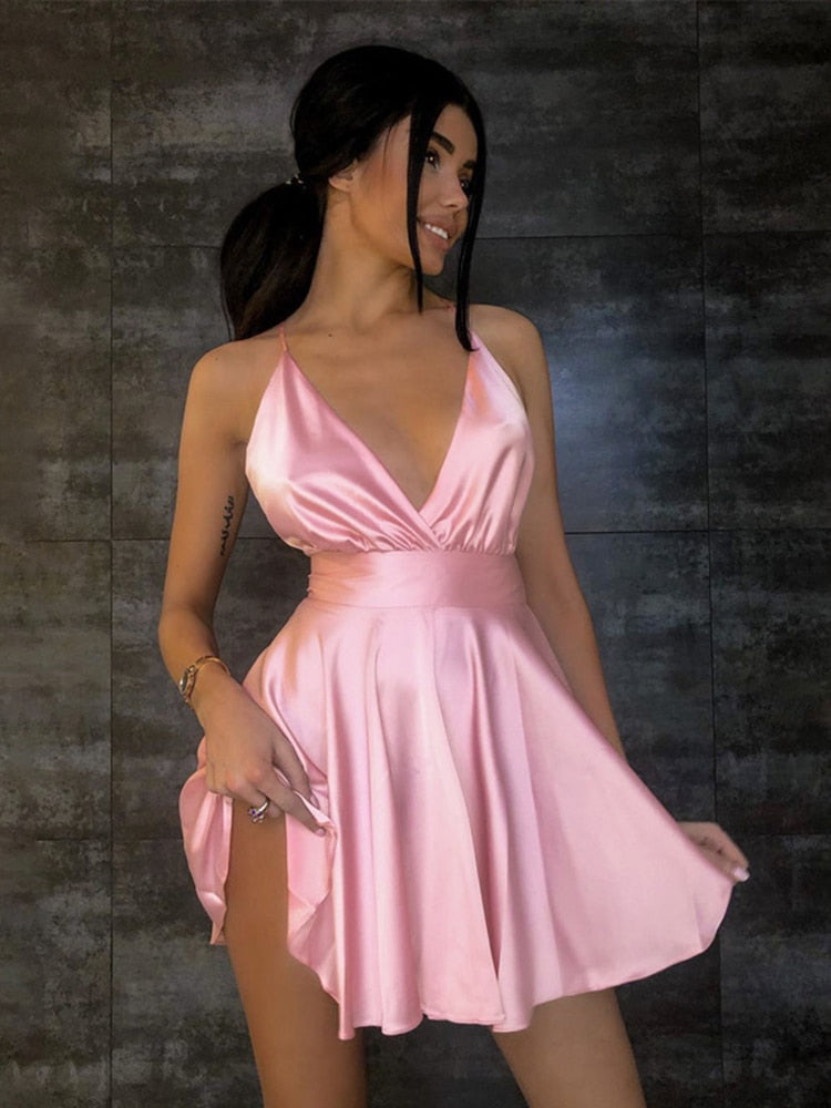 Satin Mini Dress